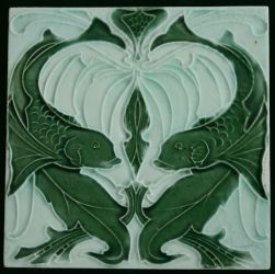 2501 English art Nouveau tile 