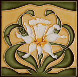 Offstein Art Nouveau tile