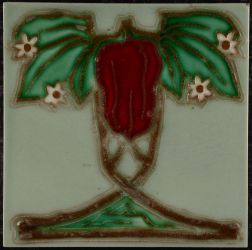 AN4846 Meissen tubelined tile € 89,00